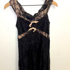 Vintage Black Lace Dress
